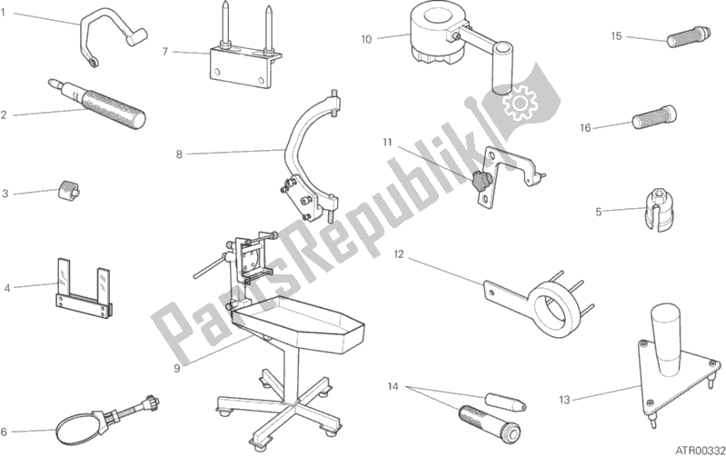 All parts for the 001 - Workshop Service Tools of the Ducati Diavel FL 1200 2016